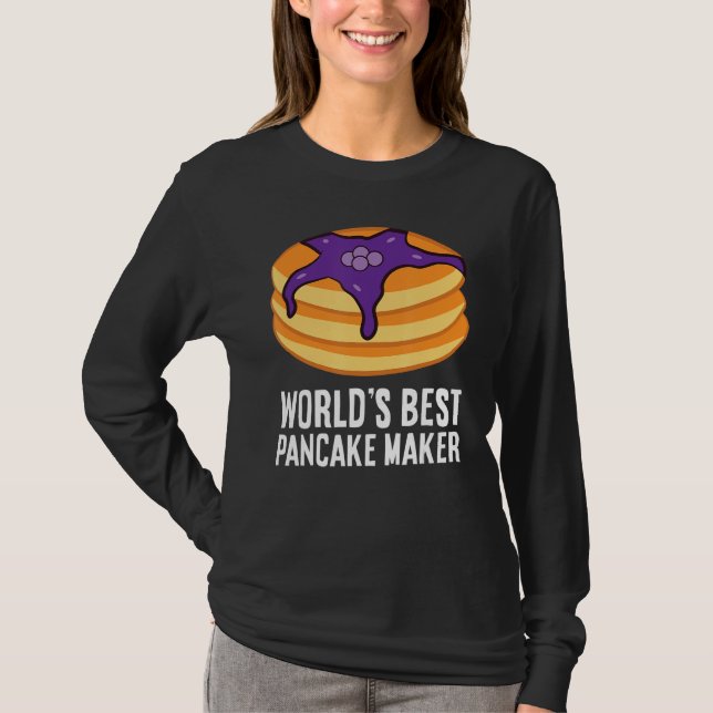 Camiseta Pancakes Breakfast Morning Melhor Mãe de panquecas (Frente)