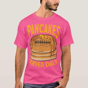 Camiseta Pancakes Do Café Da Manhã De Pancake Servidos A Pé