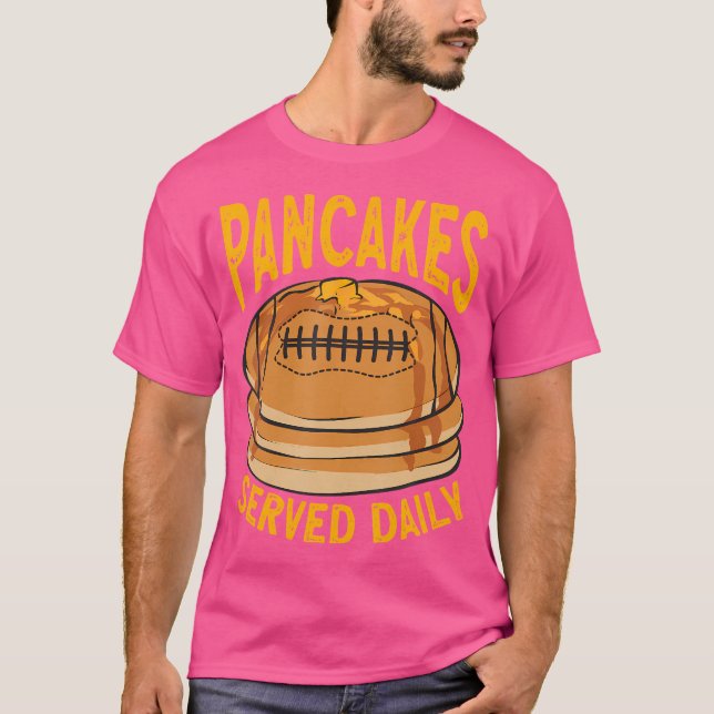Camiseta Pancakes Do Café Da Manhã De Pancake Servidos A Pé (Frente)