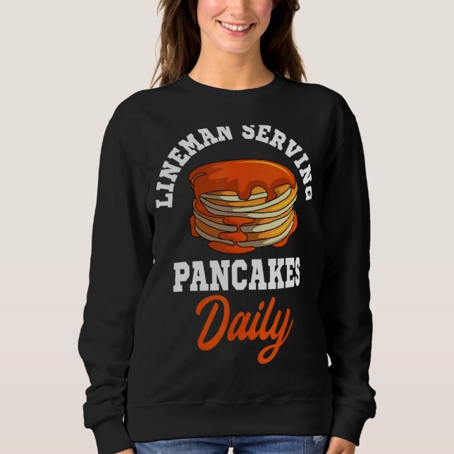 Camiseta Pancakes Lineman Waffle Breakfast Flapjack Hotcake (Frente)