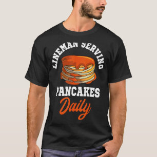 Camiseta Pancakes Lineman Waffle Breakfast Flapjack Hotcake