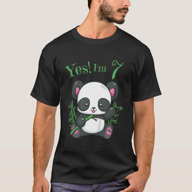 Camiseta Panda 7 com idade 7 (Frente)