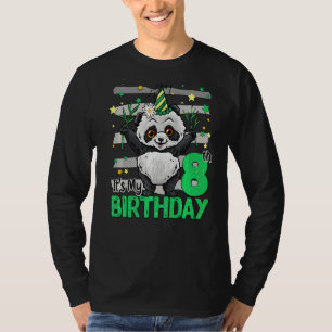 Camiseta Panda, 8 anos, garota de aniversário, Panda Birt