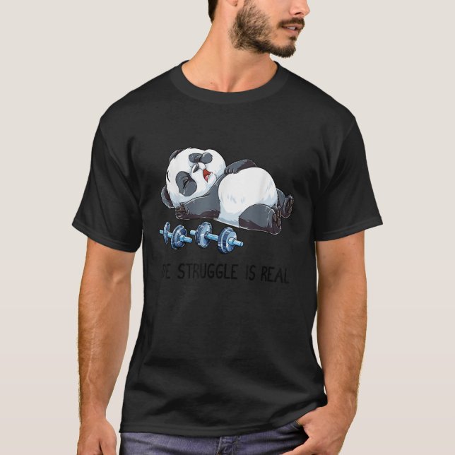 Camiseta Panda A Luta É A Malhação G (Frente)