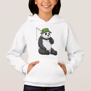 Camiseta Panda a pescar com cana de pesca