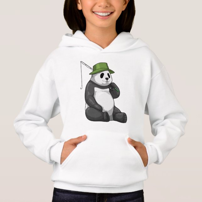 Camiseta Panda a pescar com cana de pesca (Frente)