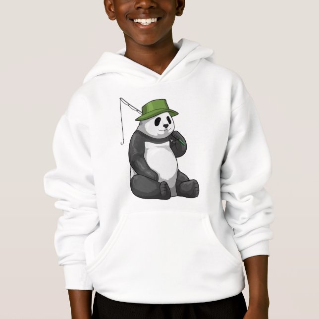 Camiseta Panda a pescar com cana de pesca (Frente)