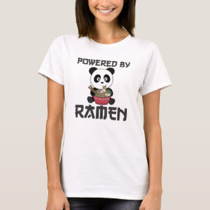 Camiseta Panda Acionada Por Ramen Sweet Kawaii Noodles Bear