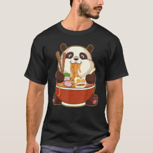 Camiseta PANDA ALIMENTADA POR RAMEN  Fat Panda Comendo Rame