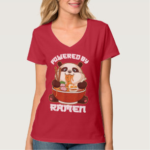 Camiseta PANDA ALIMENTADA POR RAMEN Fat Panda Comendo Rame