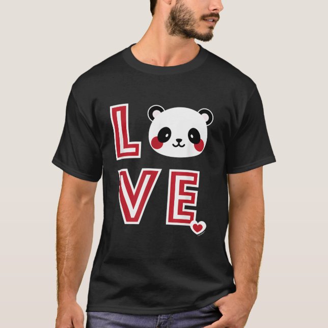 Camiseta Panda Ama Panda Para (Frente)