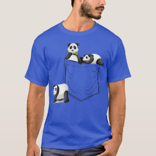 Camiseta Panda Amantes Cute Kawaii Baby Pandas Em Pocket