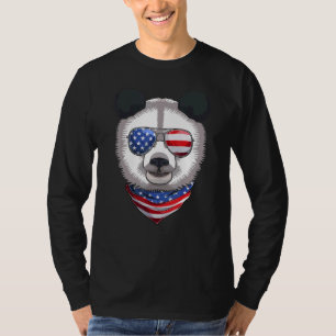 Camiseta Panda Americana Bonita Sungluss 4º De Ju