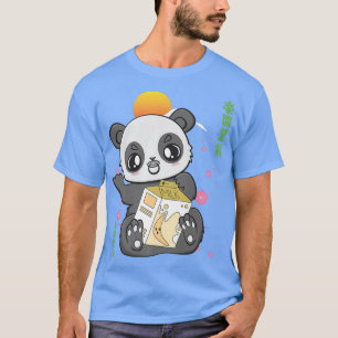 Camiseta Panda And Banana Milk And Cute Anime Bear For Boba