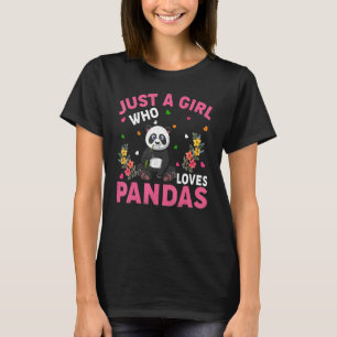 Camiseta Panda Animal Apenas Uma Menina Que Ama Pandas