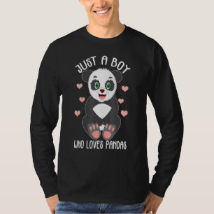 Camiseta Panda Apenas um Menino que Ama Pandas