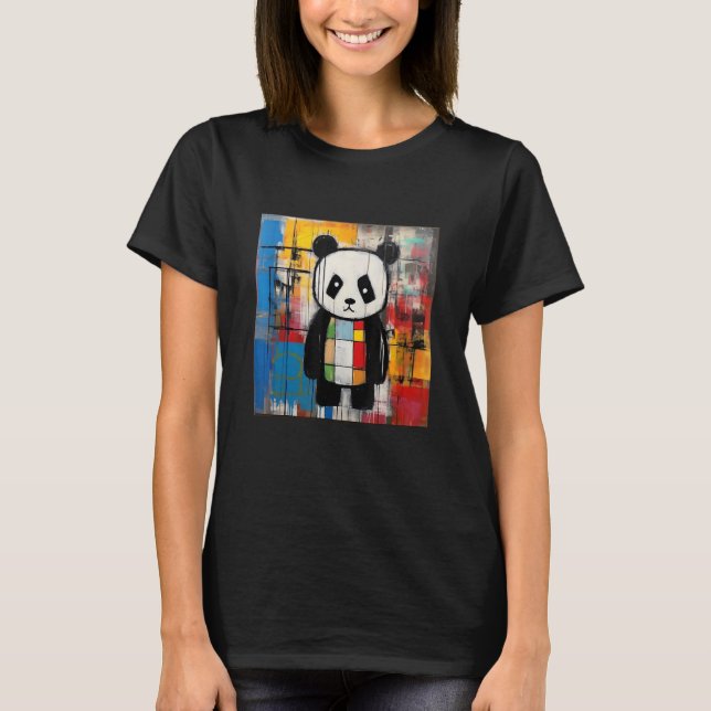 Camiseta Panda Art Colorida Animal Panda (Frente)