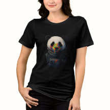 Panda Astronauta com Salpico de Tinta Neon 