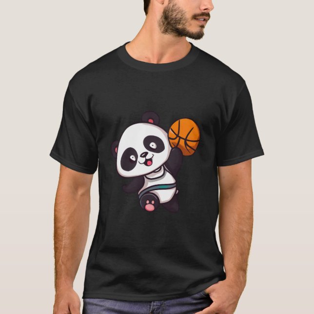 Camiseta Panda Basketball Player Basketballer (Frente)