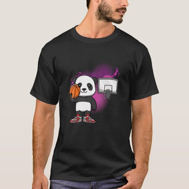 Camiseta Panda Bear Basketball Player Animal Lover Hoops Dr (Frente)