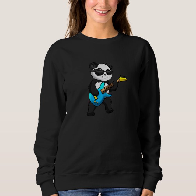 Camiseta Panda Bear Boy Guitar Ama Muito Engraçado (Frente)