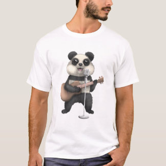 Camiseta Panda Bear Cantando Guitarrista Músico Gu