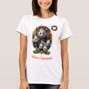 Camiseta Panda Bear Christmas
