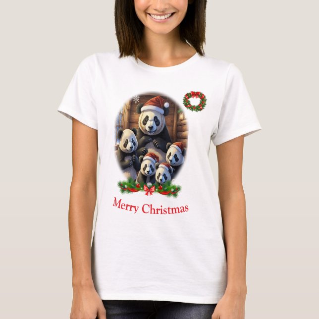 Camiseta Panda Bear Christmas (Frente)