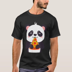 Camiseta Panda Bear Comendo Pizza