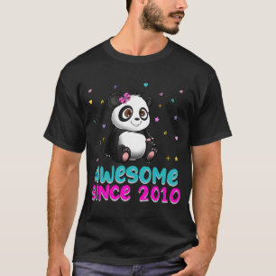 Camiseta Panda Bear Girl Birthday Amor Incrível Desde 2010