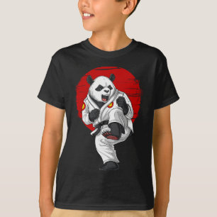 Camiseta Panda Bear Karatê Kickboxing Muay Thai Arte Marcia