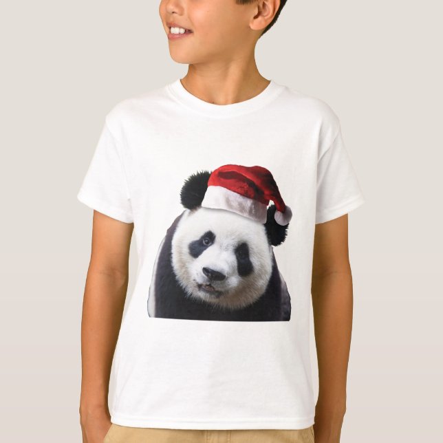 Camiseta Panda Bear Natal com Papai Noel (Frente)