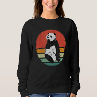 Camiseta Panda Bear Pandas Animal Retro Sunset