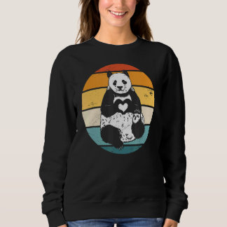 Camiseta Panda Bear Pandas Animal Retro Sunset 1