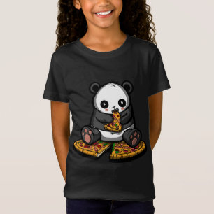 Camiseta Panda Bear Pizza Sobrevivendo Crianças Engraçadas 