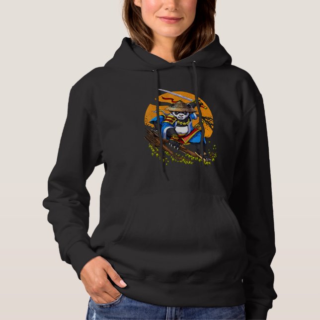 Camiseta Panda Bear Samurai Warrior Ninja Animal Kids Boys (Frente)
