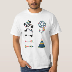 Camiseta Panda Bear Sticker Set Teepee