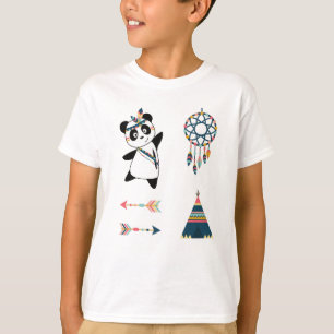 Camiseta Panda Bear Sticker Set Teepee