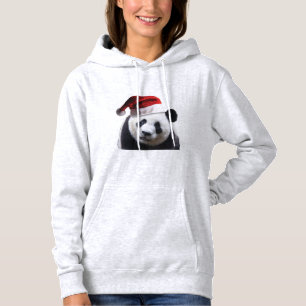 Camiseta Panda Bear vestindo um chapéu de Papai Noel