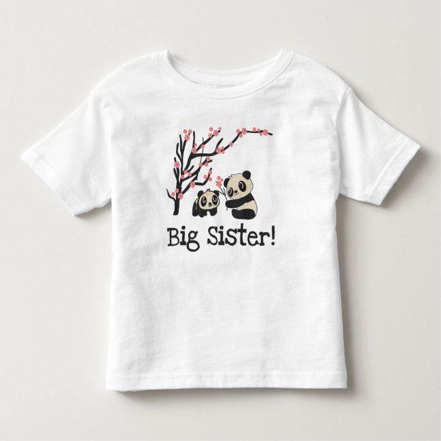 Camiseta Panda Bears Big Sister (Frente)