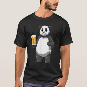 Camiseta Panda Beer Amantes Panda Bebendo Cerveja Panda Ama