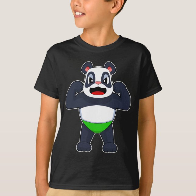 Camiseta Panda Bodybuilder Bodybuilding (Frente)
