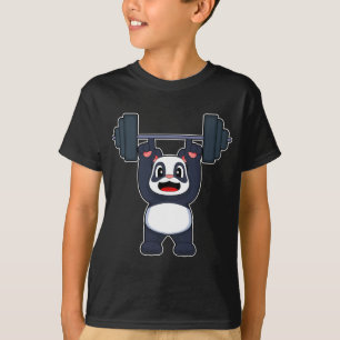 Camiseta Panda Bodybuilder Dumbbell Bodybuilding