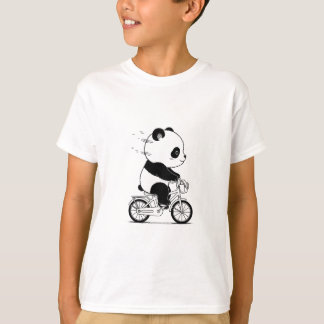 Camiseta Panda bonita de bicicleta