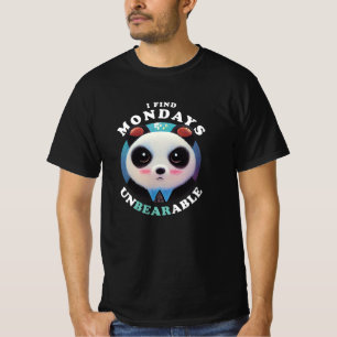 Camiseta Panda Bonita Encontra Montes Insuportáveis Citaç