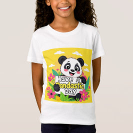 Camiseta Panda Bonita "Tenha Um Dia Pandástico"