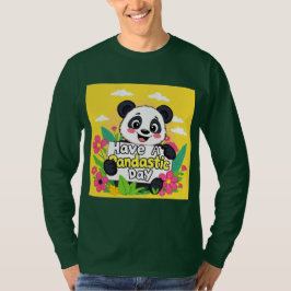 Camiseta Panda Bonita "Tenha Um Dia Pandástico"