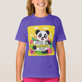 Camiseta Panda Bonita "Tenha Um Dia Pandástico"
