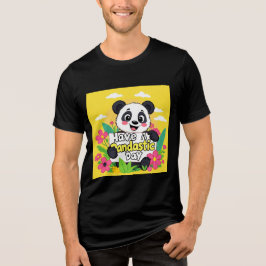 Camiseta Panda Bonita "Tenha Um Dia Pandástico"