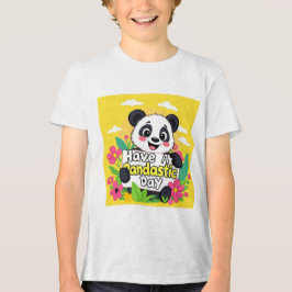 Camiseta Panda Bonita "Tenha Um Dia Pandástico"